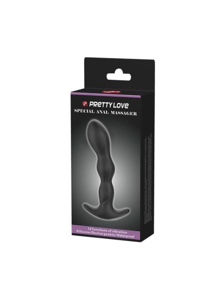 Masażer prostaty wibracje korek analny 14cm 12 trybów USB - 7