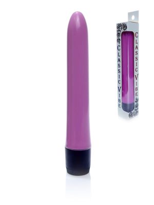 Klasyczny smukły gładki wibrator uniwersalny 18cm fioletowy