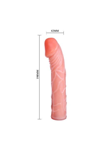 Realistyczne dildo penis członek do strap-on 19cm - 5