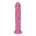 Różowy prosty żylasty penis z przyssawką 16,5 cm