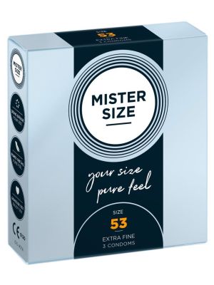 Dopasowane prezerwatywy Mister Size 53 mm 3szt