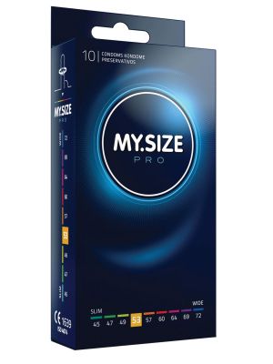 Profesjonalne prezerwatywy MYSIZE PRO 53mm 10szt