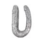 Dildo podwójne analne waginalne realistyczne 17cm srebrne - 3