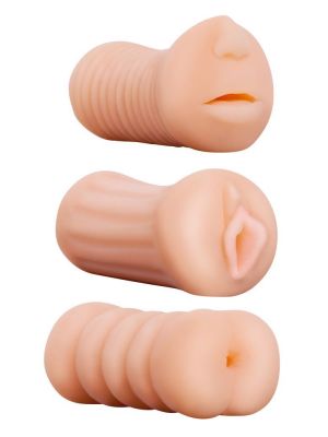 Zestaw 3 masturbatory sex komplet usta cipka pupa
