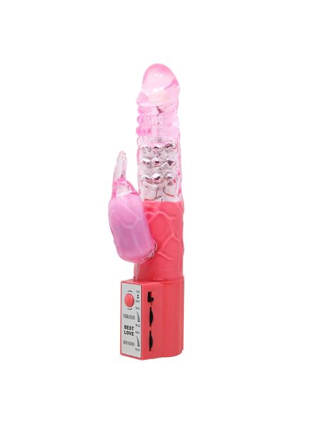 Wibrator królik masażer pochwy i łechtaczki różowy - 2