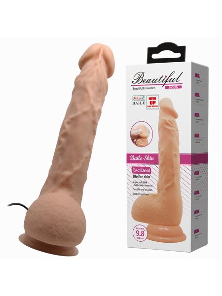 Sztuczny penis realistyczne dildo wibracje 24 cm - 2