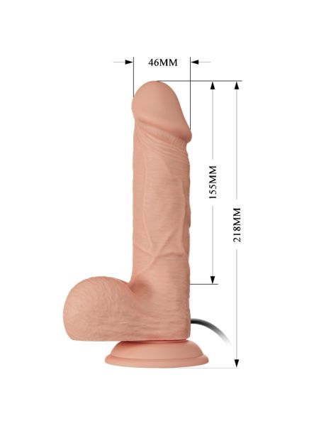 Dildo wibrujący penis z przyssawką 21,8cm - 15