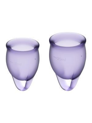 Kubeczki menstruacyjne Satisfyer silikonowe 2szt fioletowe - image 2