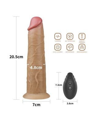 Realistyczne żylaste dildo penis  przyssawka 20,5cm - image 2