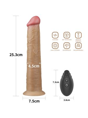 Silikonowe realistyczne  żylaste sex dildo z przyssawką 26 cm - image 2