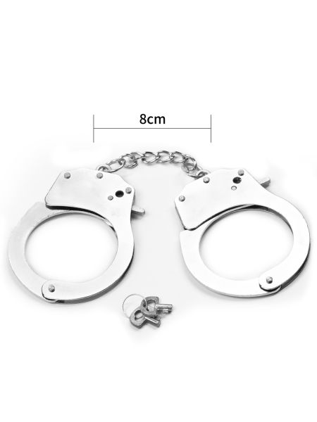 Metalowe prawdziwe kajdanki do BDSM  gadżet - 5