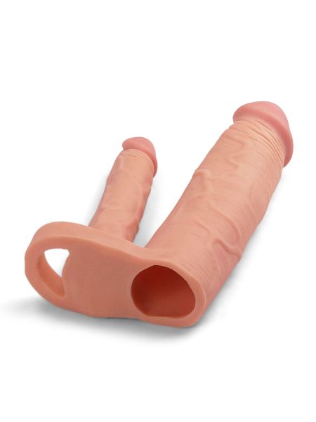 Strap-on dildo z końcówka na penisa i druga analną - 3