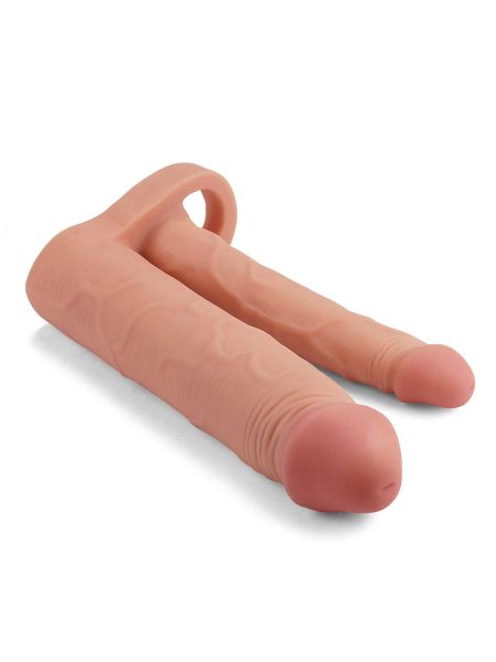 Strap-on dildo z końcówka na penisa i druga analną - 4