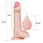Cieliste żylaste dildo penis funkcja wytrysku pompowane 25 cm - 3
