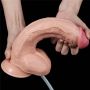 Cieliste żylaste dildo penis funkcja wytrysku pompowane 25 cm - 9