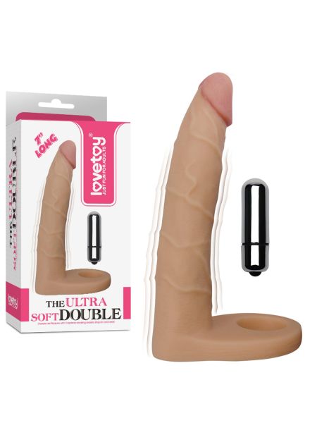 Żylasty strap-on gumowy sex analny orgazm  18 cm