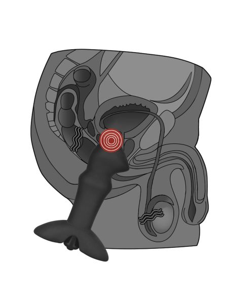 Wibrator prostaty silikonowy stylowy i praktyczny czarny - 2