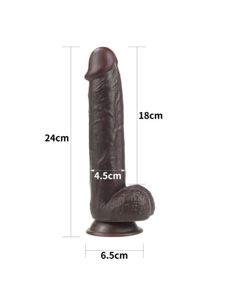 Duży murzyński penis z podwójną skórą i przyssawką - 2