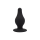 Silikonowy korek analny gładki czarna zatyczka 6,4 cm