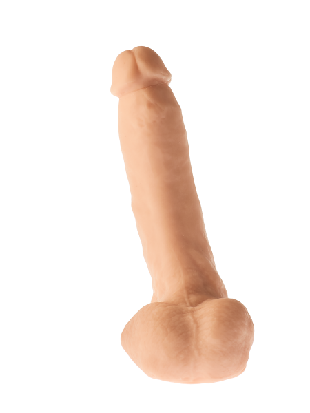 Penis grube żylaste cieliste dildo z mocną przyssawką 23 cm - 18