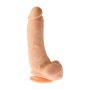 Penis grube żylaste cieliste dildo z mocną przyssawką 23 cm - 3