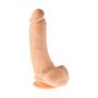 Penis grube żylaste cieliste dildo z mocną przyssawką 23 cm - 11