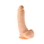 Penis grube żylaste cieliste dildo z mocną przyssawką 23 cm - 12
