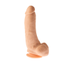 Penis grube żylaste cieliste dildo z mocną przyssawką 23 cm - 15