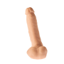 Penis grube żylaste cieliste dildo z mocną przyssawką 23 cm - 19