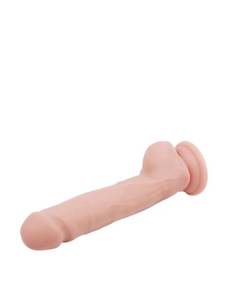 Penis z mocną przyssawką dildo duże żylaste 23 cm - 6