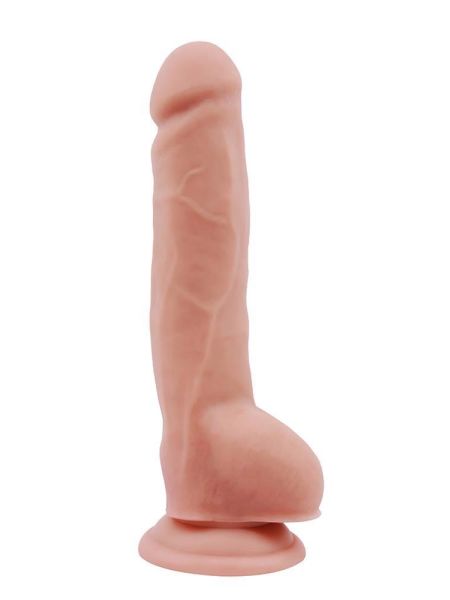 Penis z mocną przyssawką dildo duże żylaste 23 cm - 3