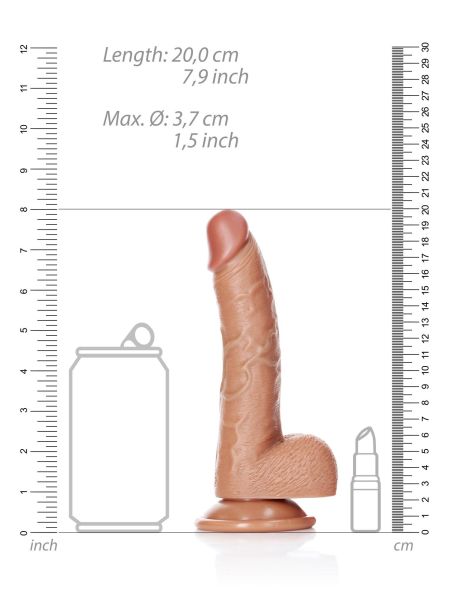 Silikonowe duże żylaste dildo przyssawka 20 cm - 7