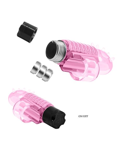 Wibrator mini na palec masażer łechtaczki różowy - 14