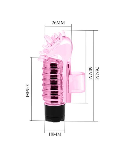 Wibrator mini na palec masażer łechtaczki różowy - 15