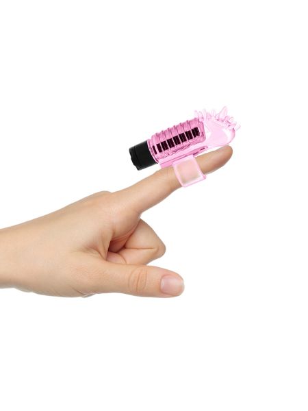 Wibrator mini na palec masażer łechtaczki różowy - 6