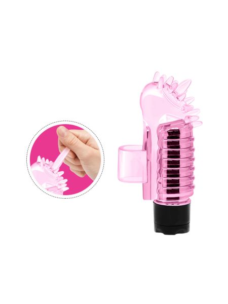 Wibrator mini na palec masażer łechtaczki różowy - 9