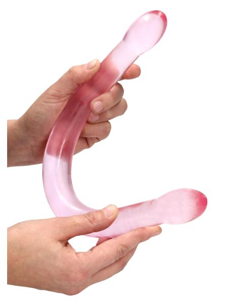 Dildo cienkie podwójne do sexu lesbijskiego 42 cm penis - 3