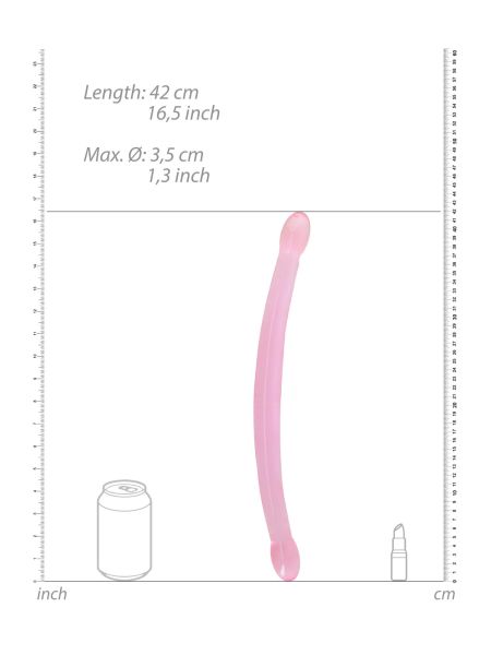 Dildo cienkie podwójne do sexu lesbijskiego 42 cm penis - 4