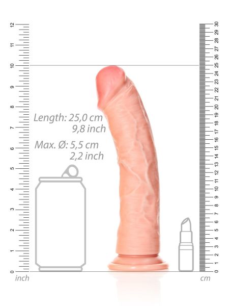 Dildo silikonowe duże z mocną przyssawką 25 cm - 7