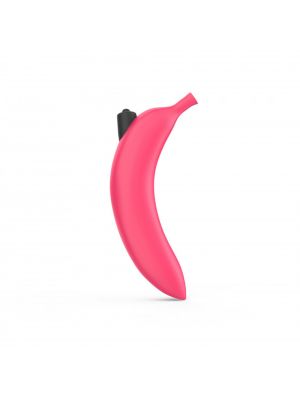 Różowe dildo wibrujący zakrzywiony banan silikon