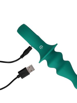 Wibrujący korek analny zatyczka plug silikonowy 16,5cm USB - image 2