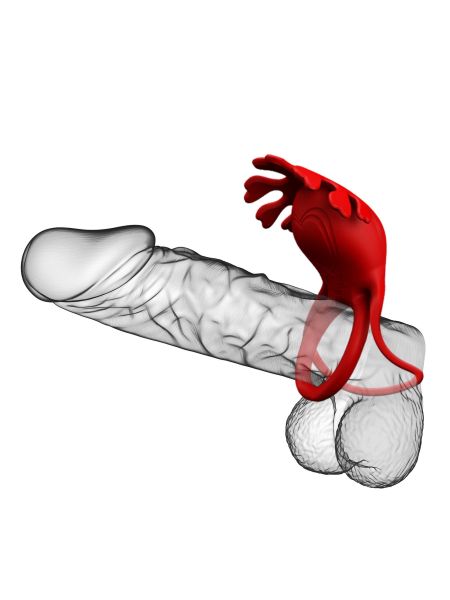 Wibrujący pierścień dla par erekcyjny 2w1 na penisa jądra stymulator łechtaczki - 2