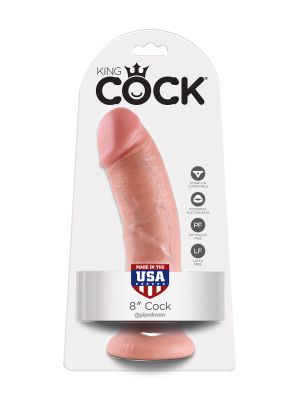 Dildo realistyczny żylasty penis mocna przyssawka 20,5cm