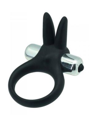 Pierścień erekcyjny na penisa stymulator królik czarny