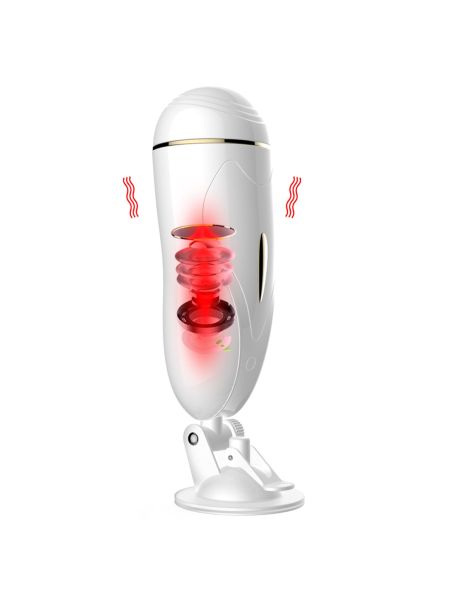 Interaktywny masturbator wagina przyssawka wibruje USB - 10
