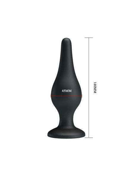 Korek analny plug masażer prostaty przyssawka 14cm - 4