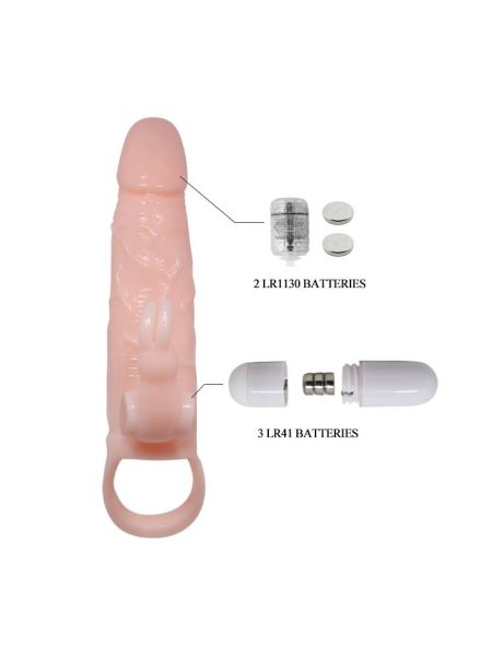 Nakładka wibrująca na penisa wydłuża 5cm stymuluje - 5