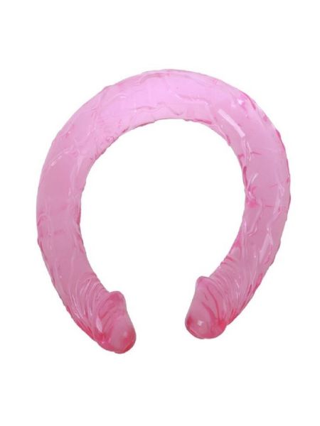Penis dildo podwójne sex analny waginalny 45cm różowe