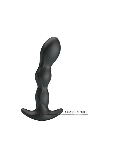Masażer prostaty wibracje korek analny 14cm 12 trybów USB - 6