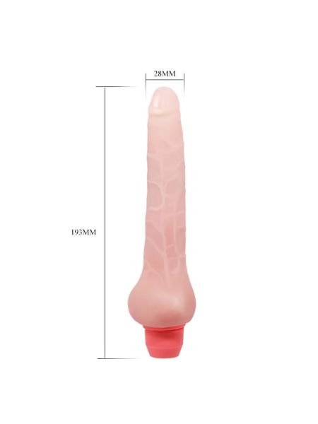 Wibrator penis realistyczny kręgosłup zginany 19cm - 5